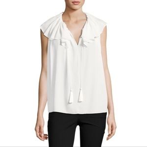 NWT Kate Spade Tie Neck Ruffle Top